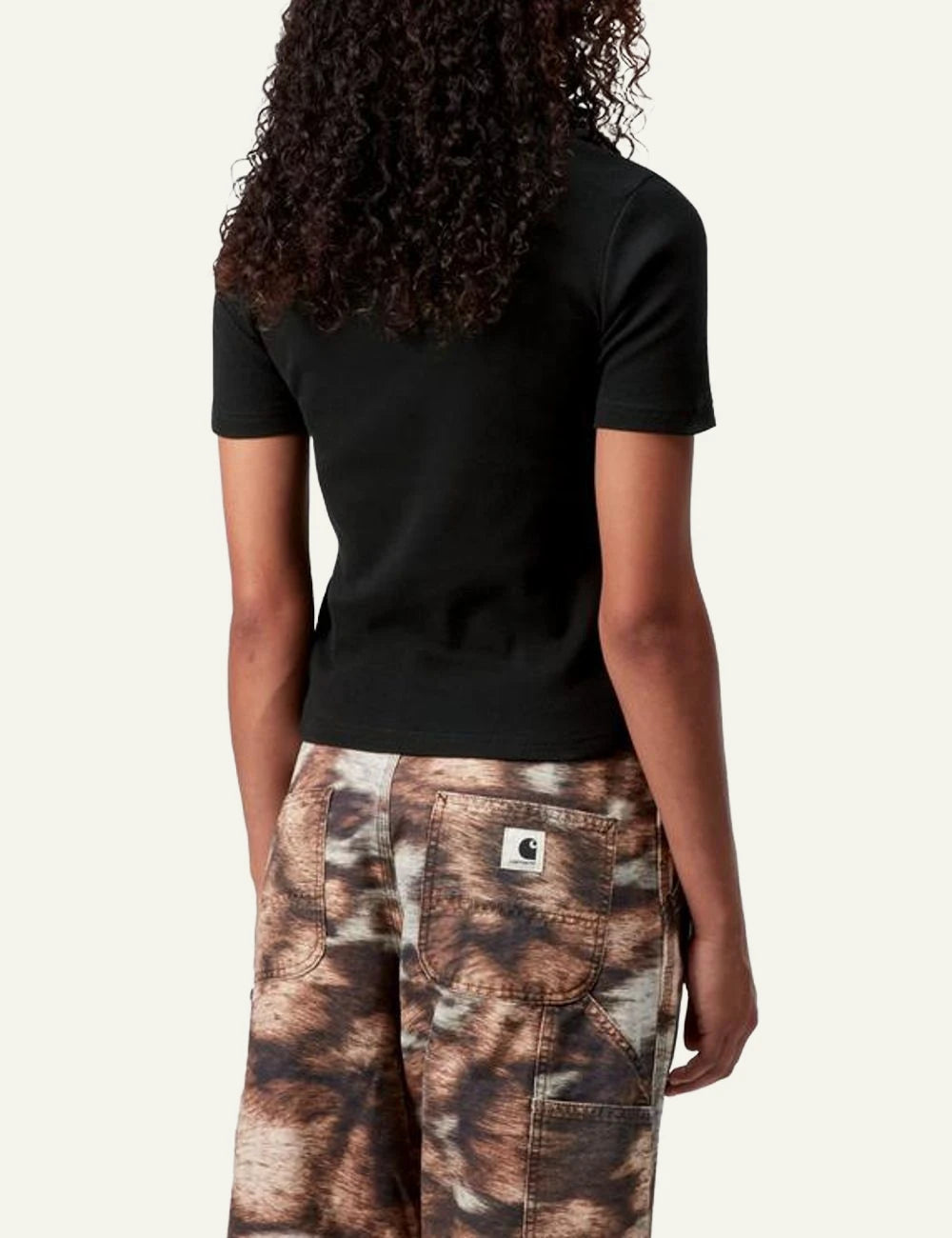 Carhartt WIP Philipa tee black embroidered logo back view