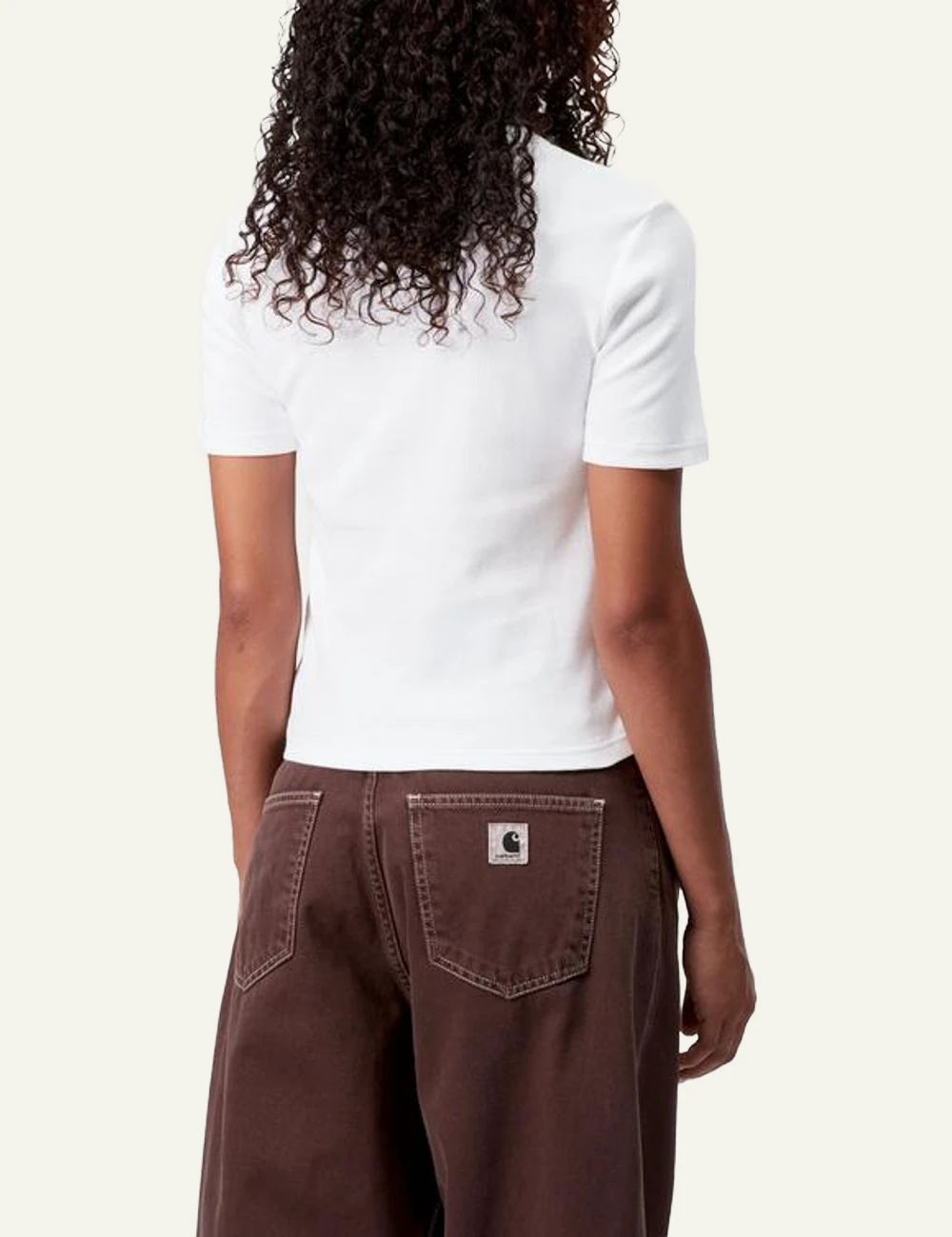 Carhartt WIP Philipa tee white embroidered logo back view