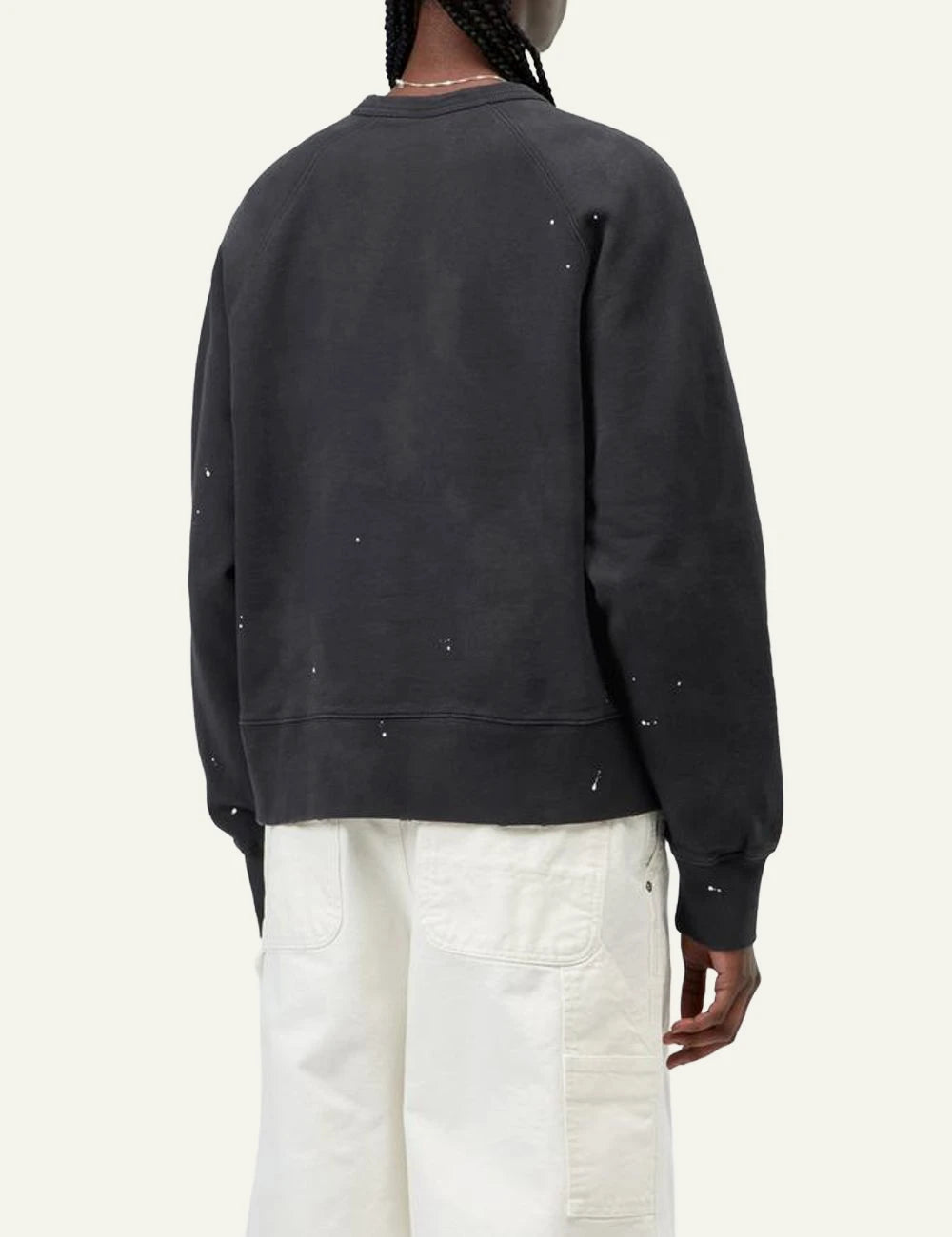 Carhartt WIP The Painter sweatshirt black destroy wash logo back view