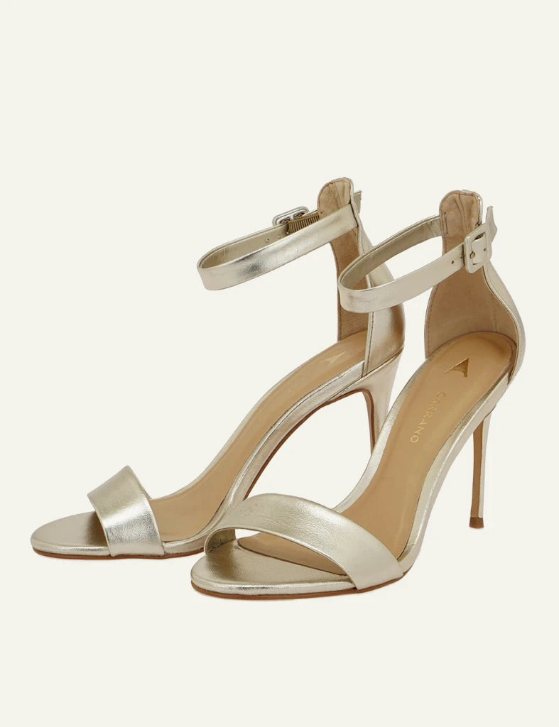carrano stiletto sandal leather champagne profile
