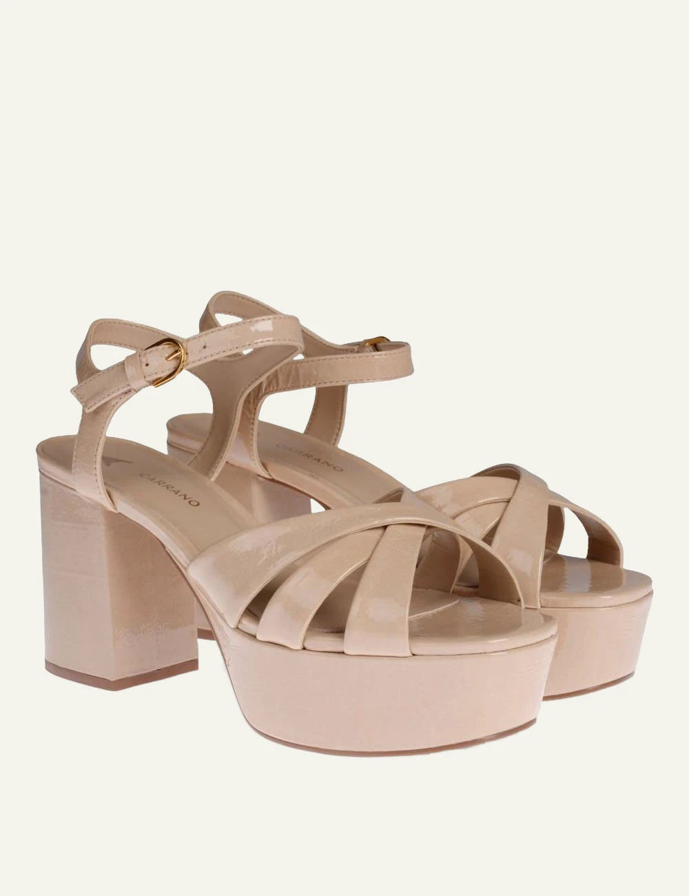 carrano_platform_sandals_148213_mocha_patent_leather_angled