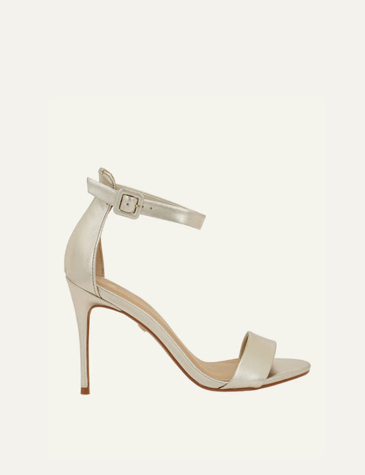 carrano stiletto sandal leather champagne side