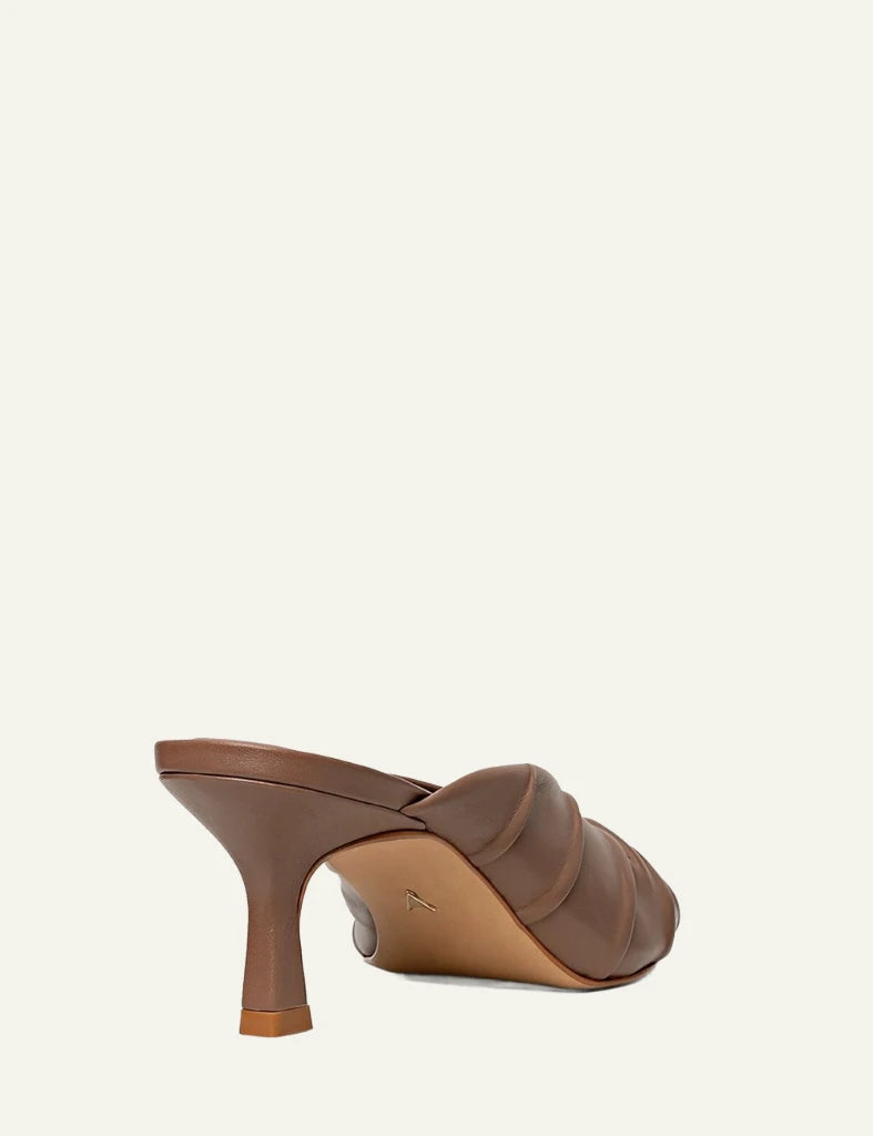 Carrano mule sandal leather brown twist back view