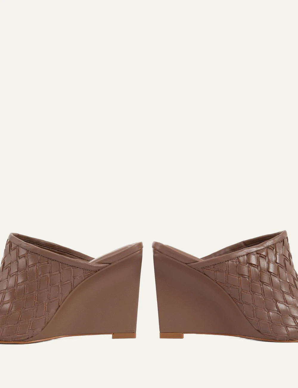 Carrano heel mule woven mocha back view