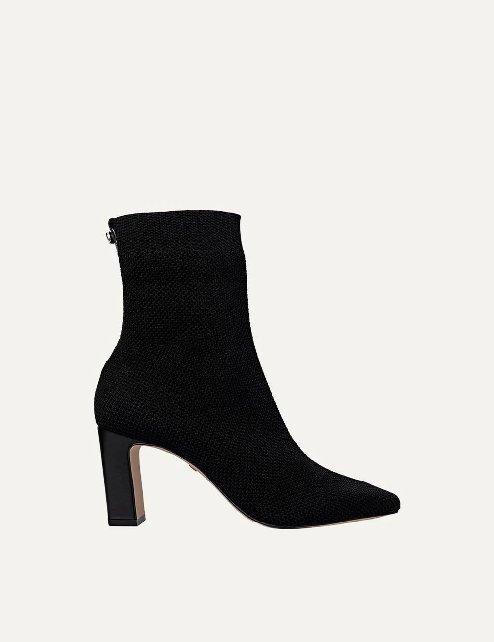 Carrano Women’s Black Knit Sock Ankle Boots side view
