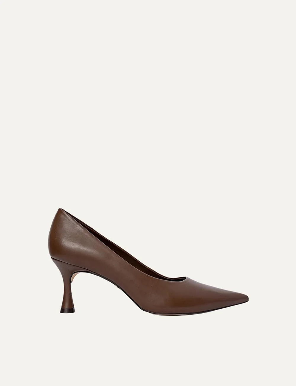 Carrano Women’s Brown Leather Stiletto Pumps side view