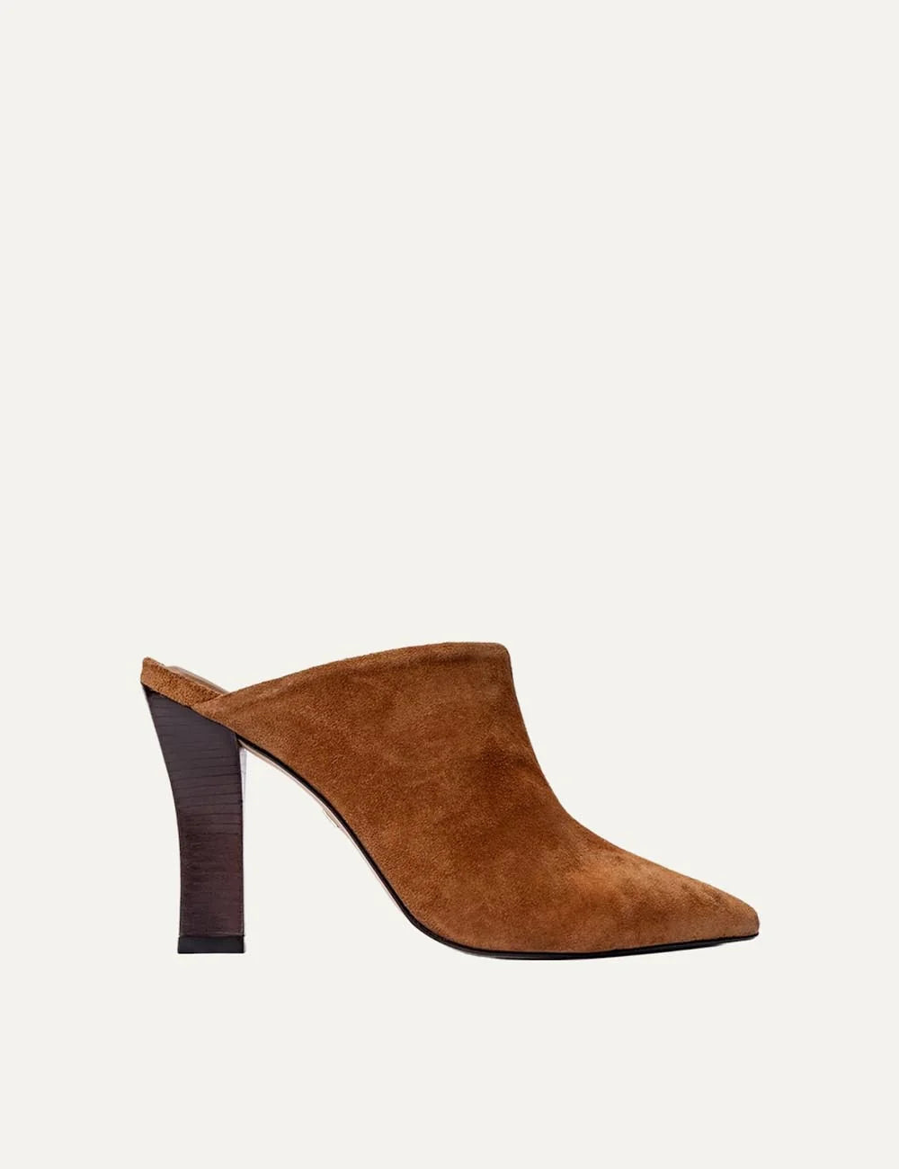 Carrano Women’s Brownie Suede Western Block-Heel Mules side view