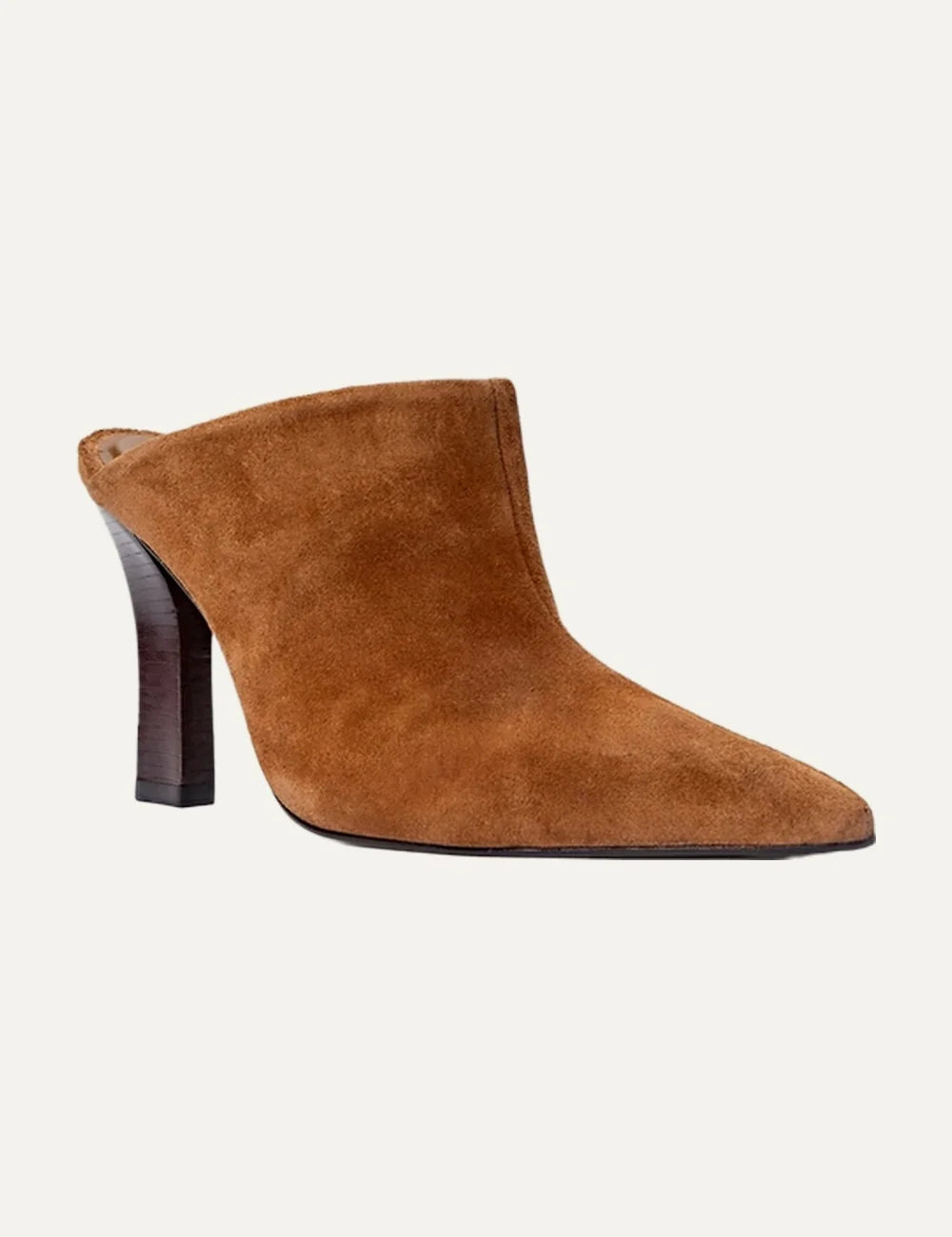 Carrano Women’s Brownie Suede Western Block-Heel Mules front angle view