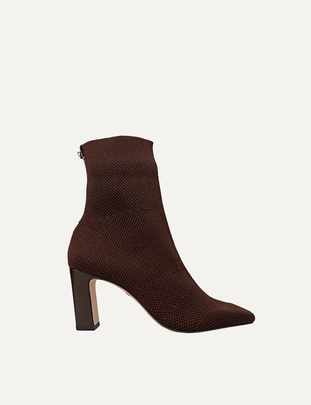 Carrano Women’s dark brown Knit Sock Ankle Boots side view