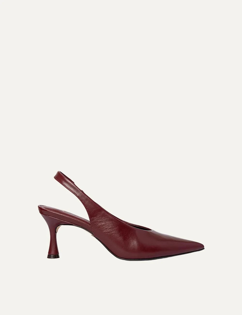 Carrano Women’s Mahogany Leather Stiletto Slingback Pumps side view