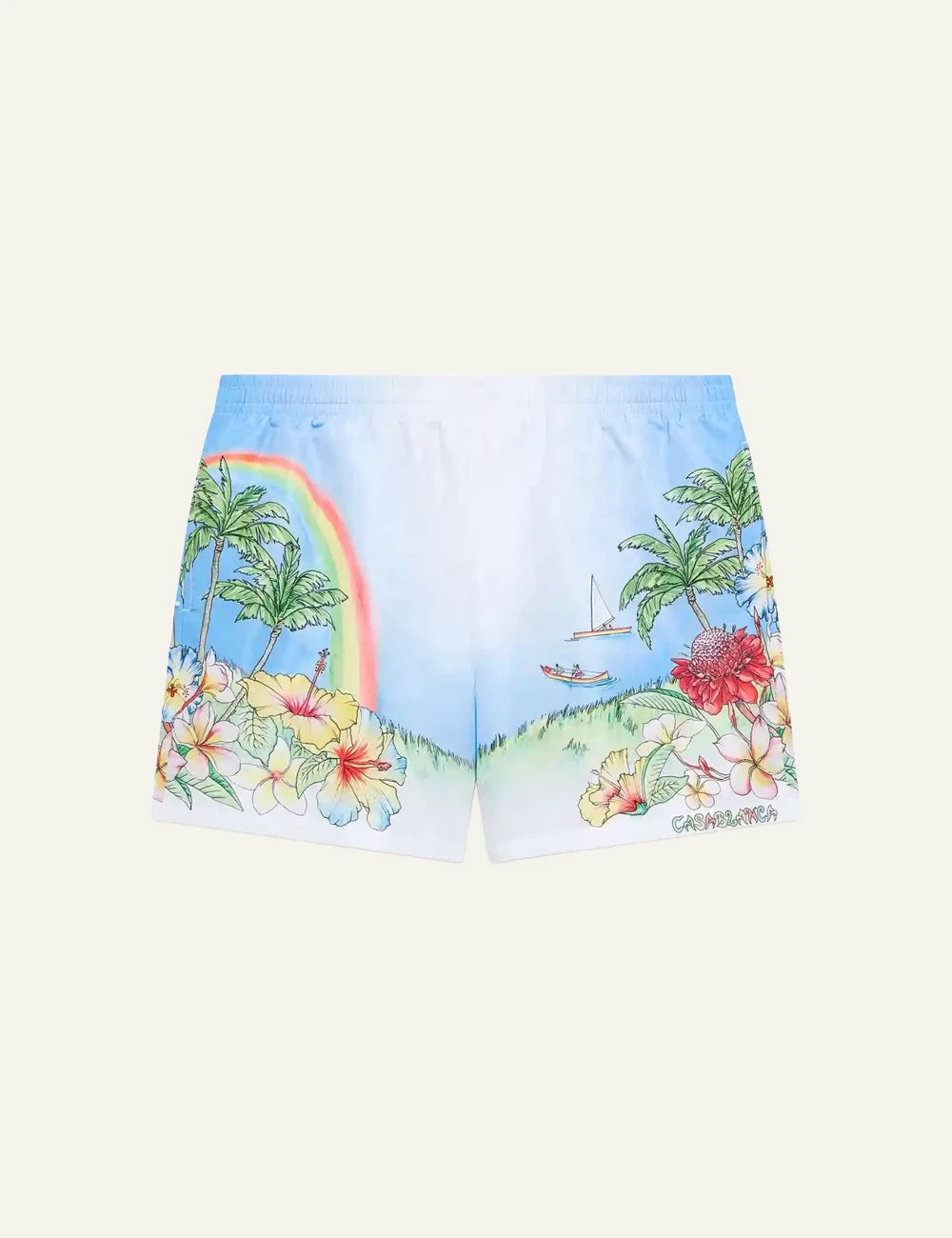 Casablanca Aloha Printed Swim Shorts multicolor front view
