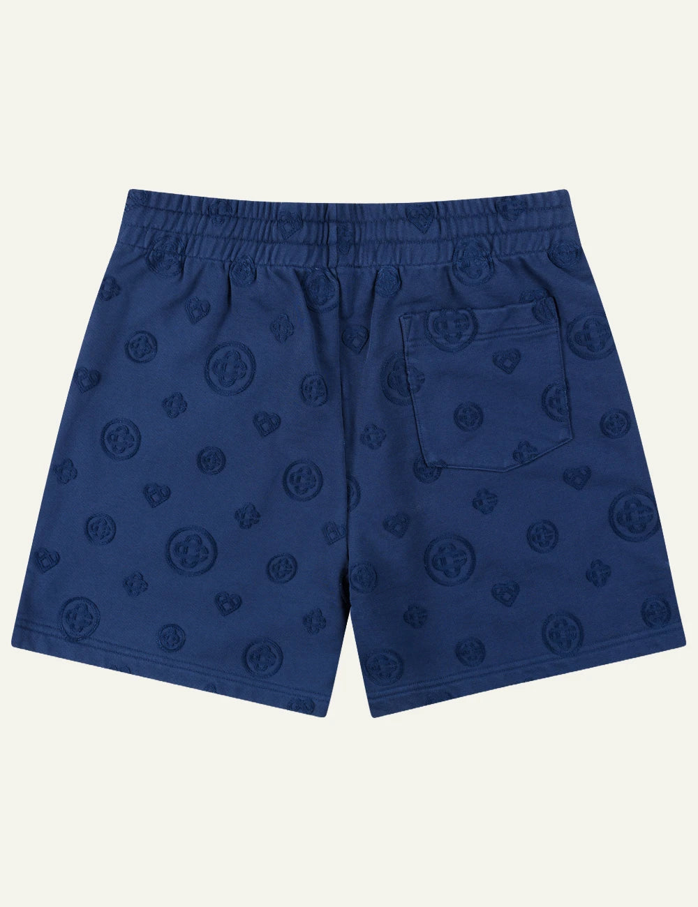 Casablanca Applique Monogram Sweatshort Navy back view