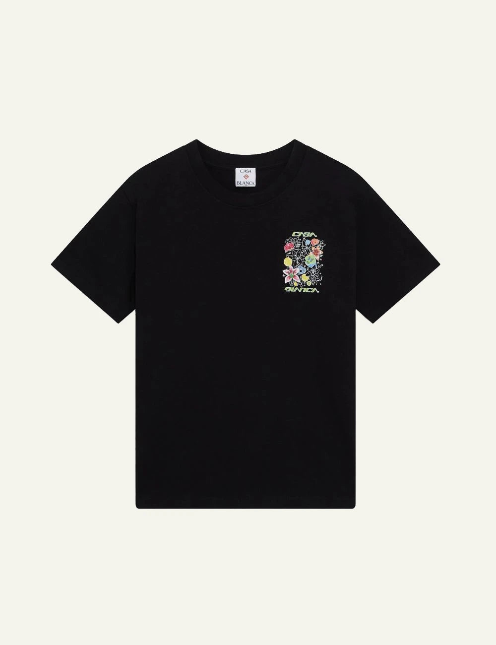casablanca black graffiti frame graphic cotton t shirt front print