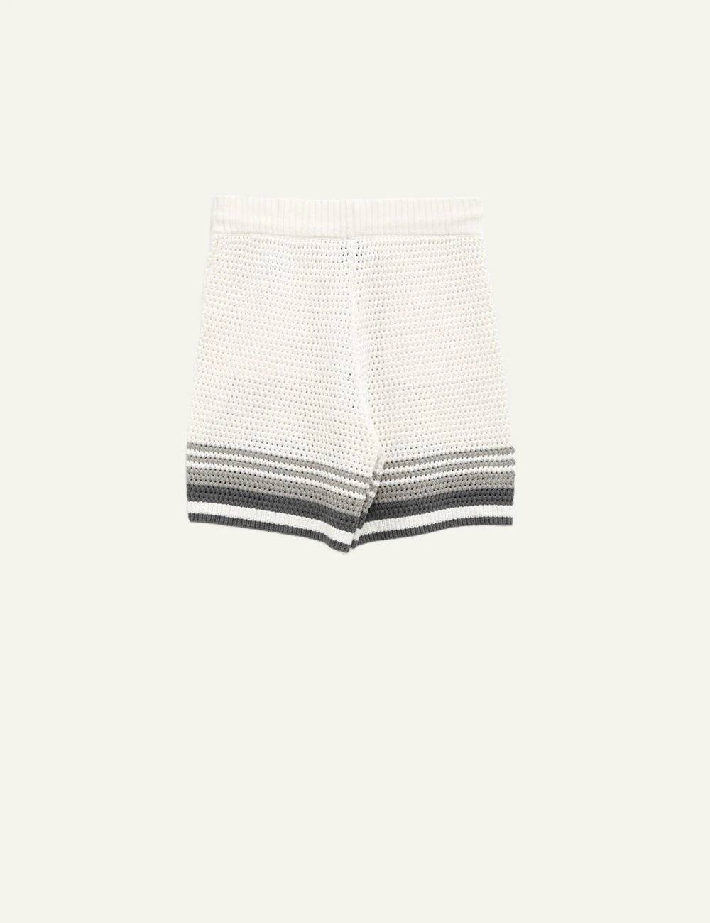 Casablanca Crochet Shorts White Grey back view