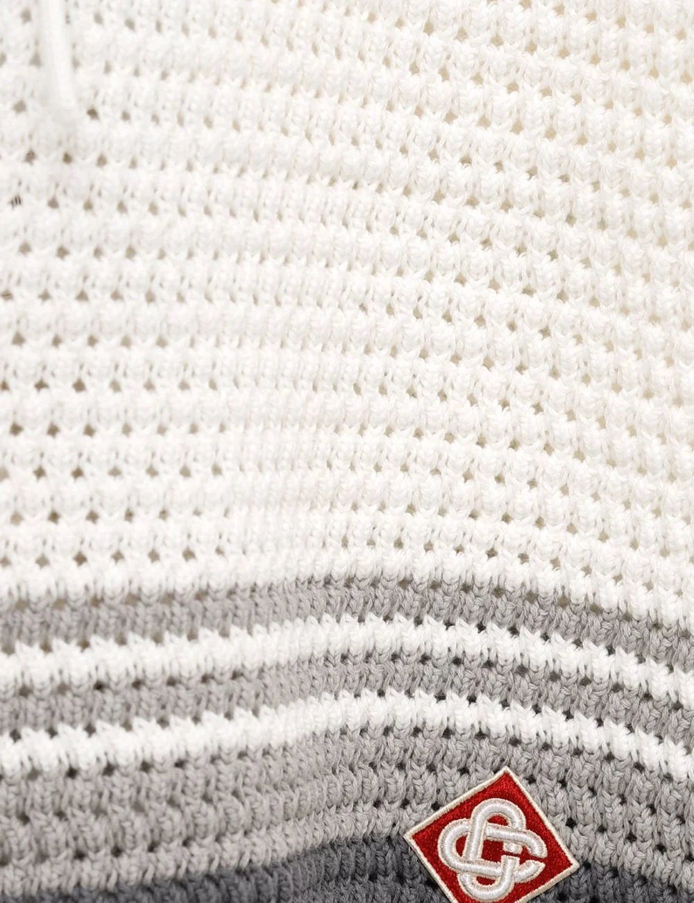 Casablanca Crochet Shorts White Grey detail crochet texture