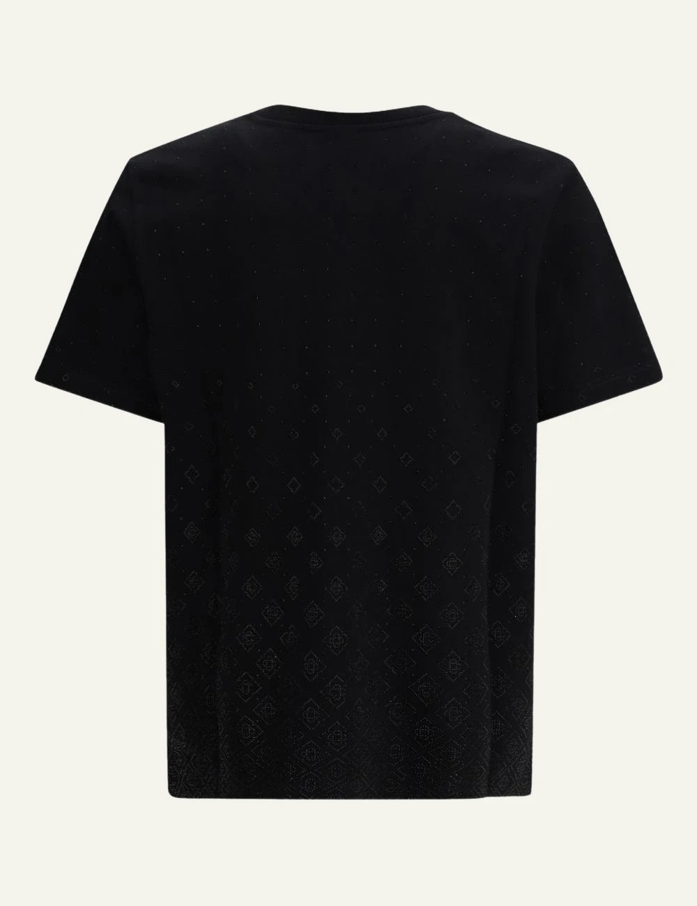 Casablanca Crystal Monogram Classic T-Shirt Black back view