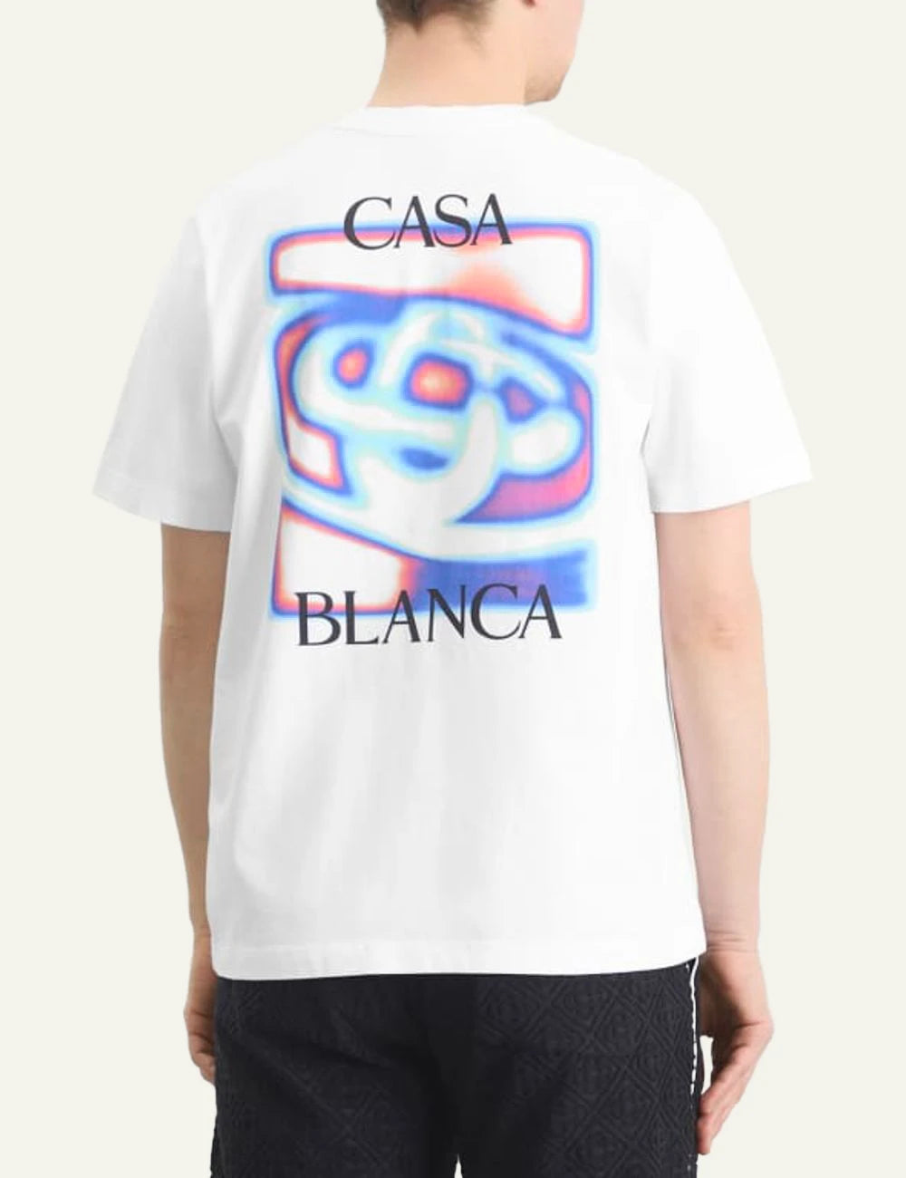Casablanca map Icon T-Shirt White back view model
