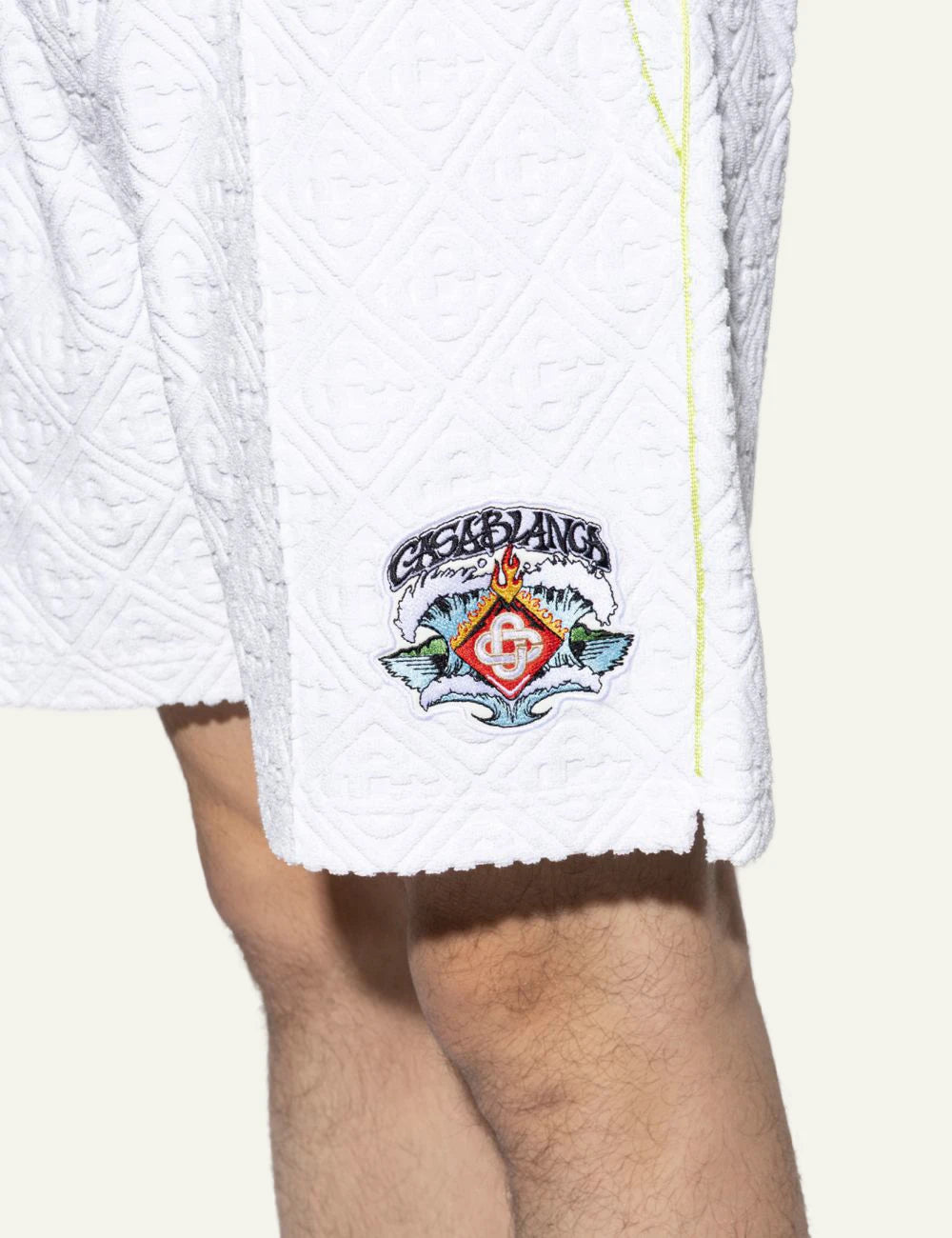 Casablanca Monogram Short white logo detail