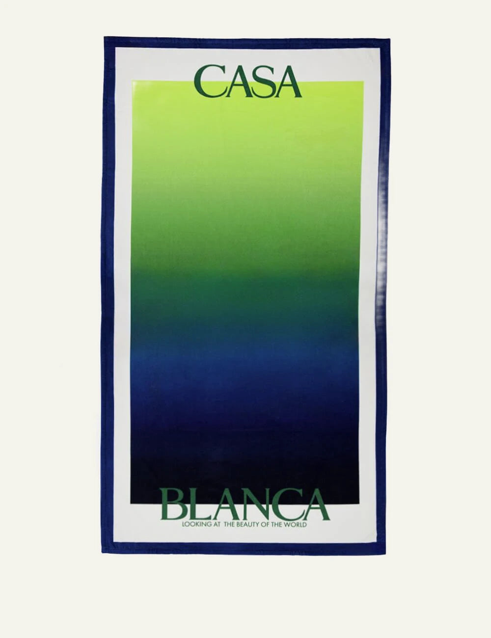 Casablanca Printed Gradient Beach Towel green blue front view