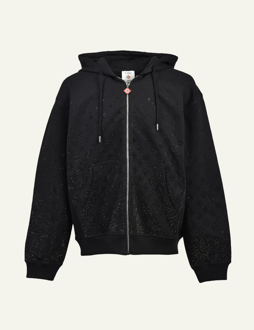 Casablanca Scuba Zip Jacket Black front view