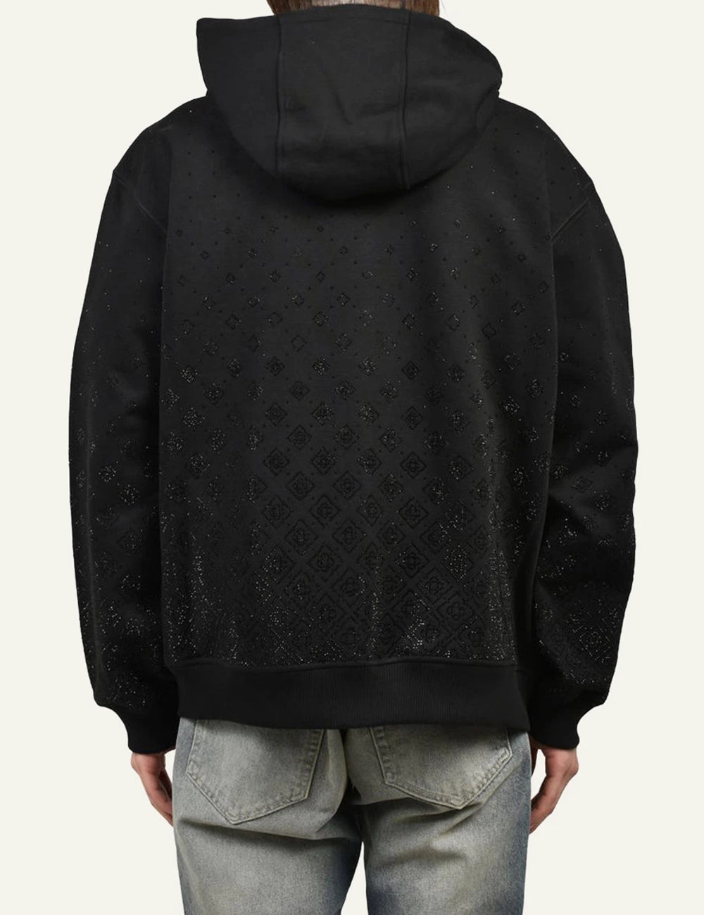 Casablanca Scuba Zip Jacket Black back view model