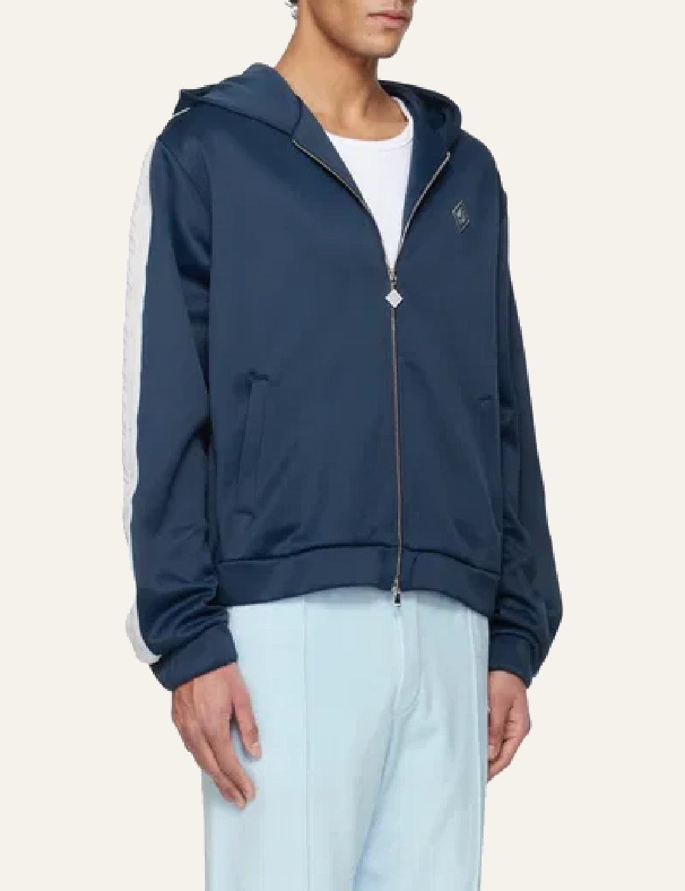 Casablanca Scuba Zip Jacket navy side view hood