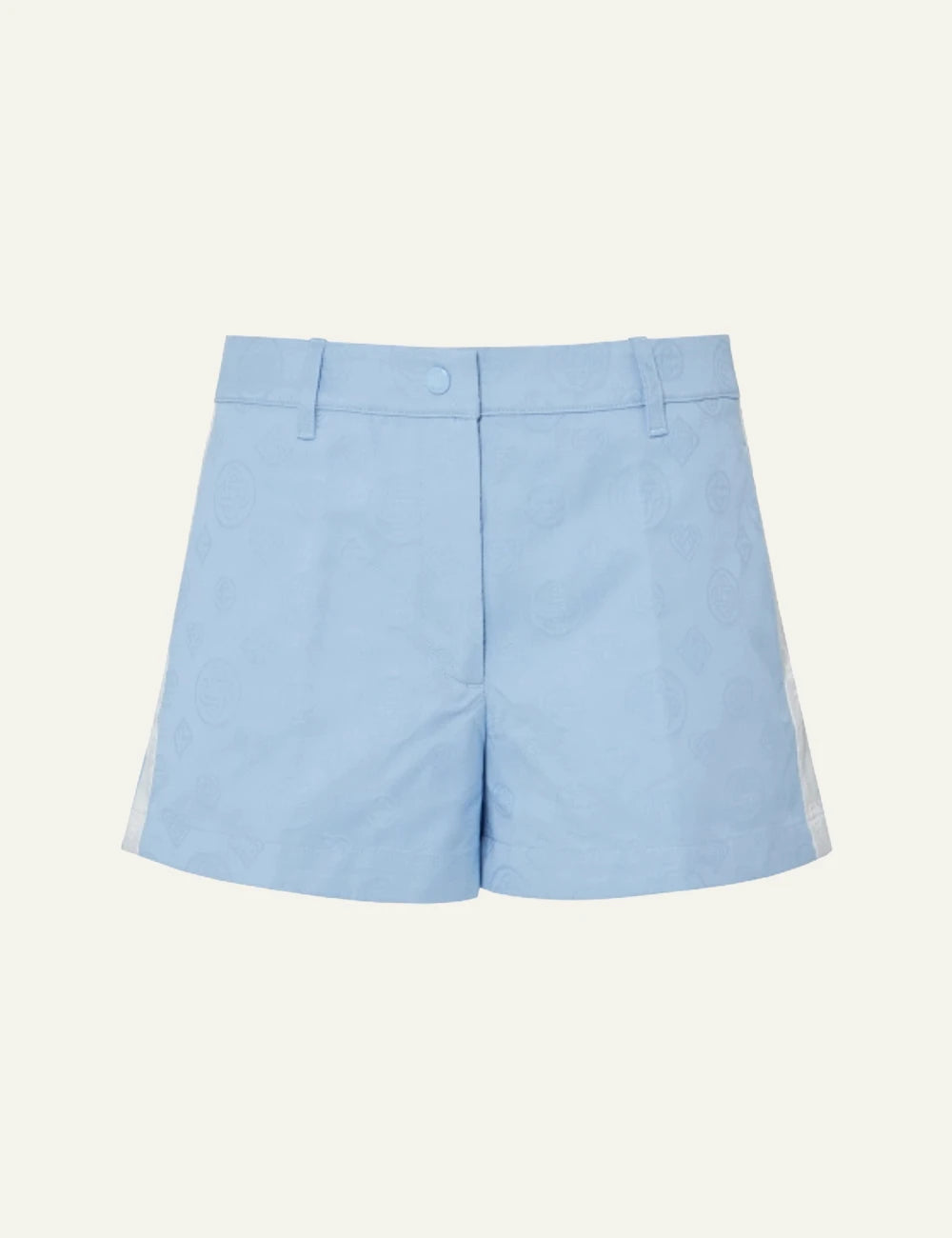 Casablanca Shorts Light Blue Tailored Front Flat Vew
