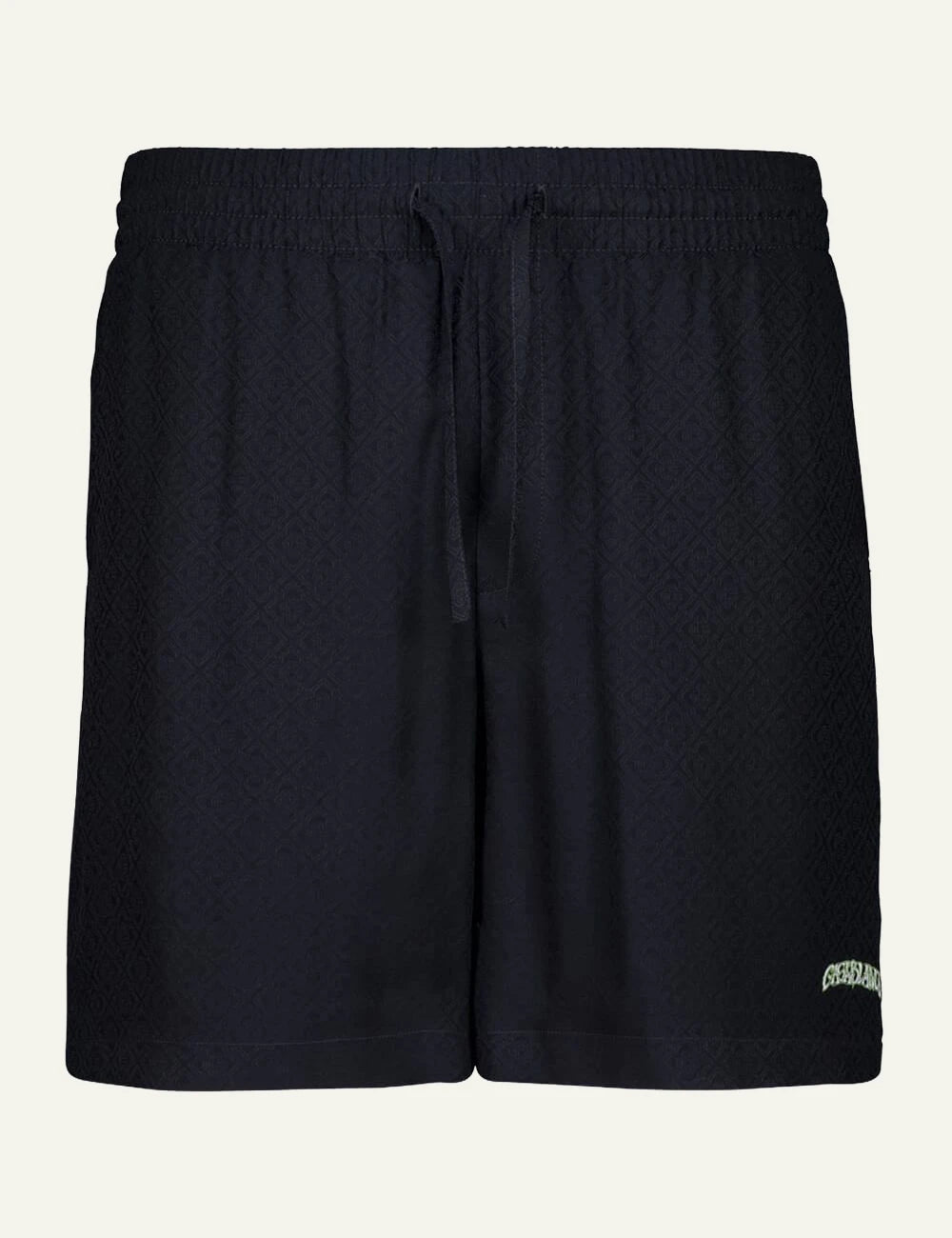 Casablanca Silk Shorts Black front view