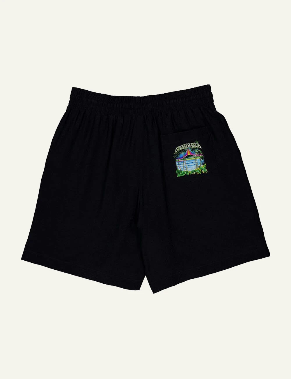 Casablanca Silk Shorts Black back view