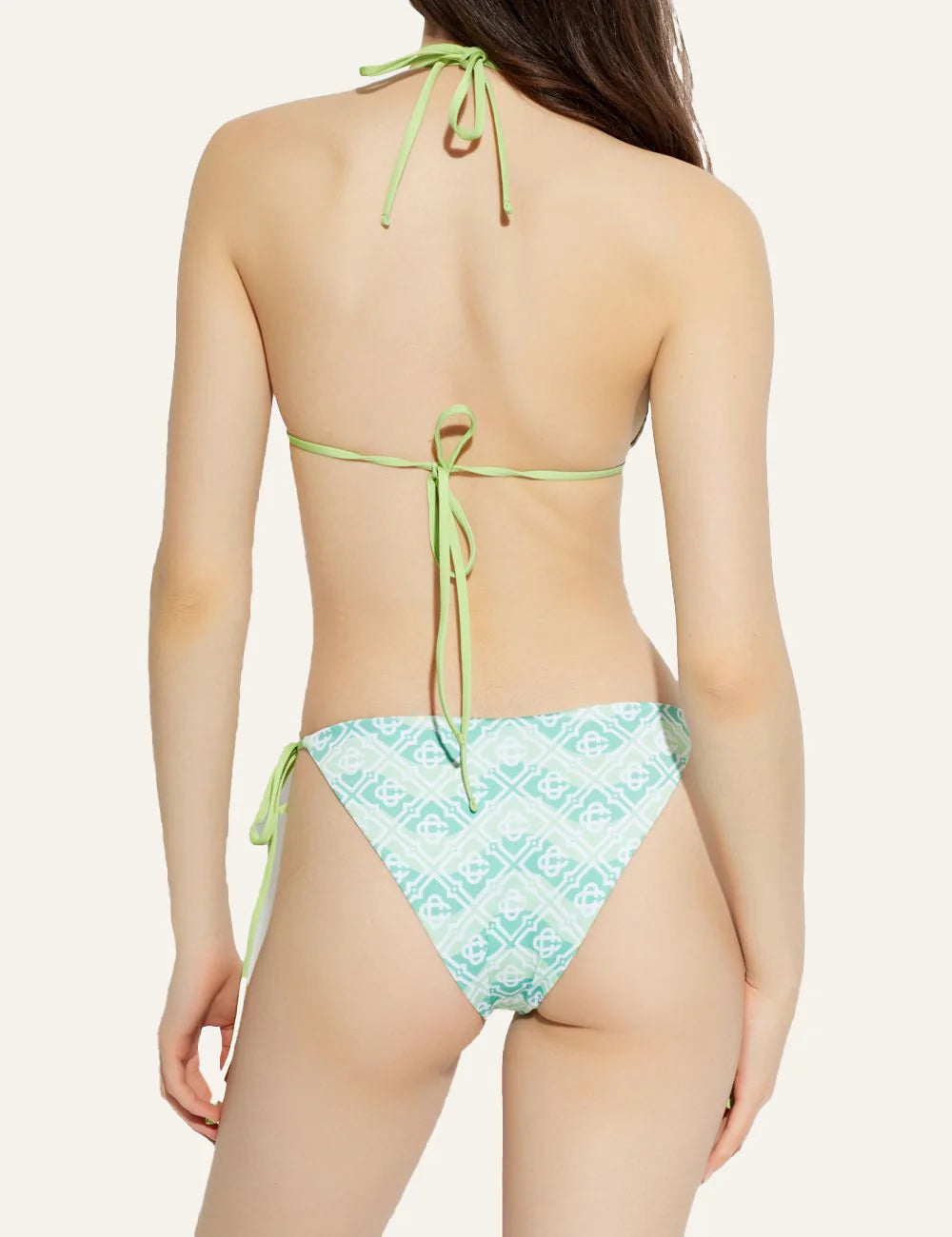 Casablanca String Bikini Bottom white multicolor back view