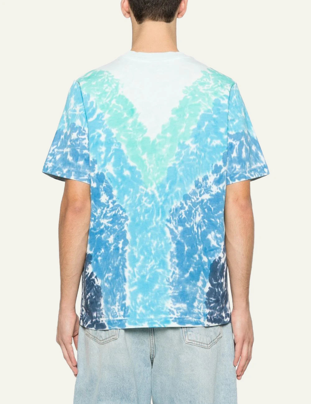Casablanca Surf Lotus Tie Dye T-Shirt blue back view