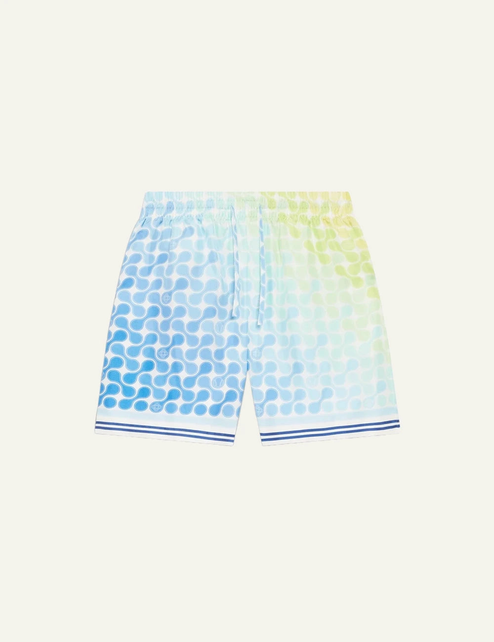Casablanca Swim Shorts Blue Green Gradient Pattern Back Flat View