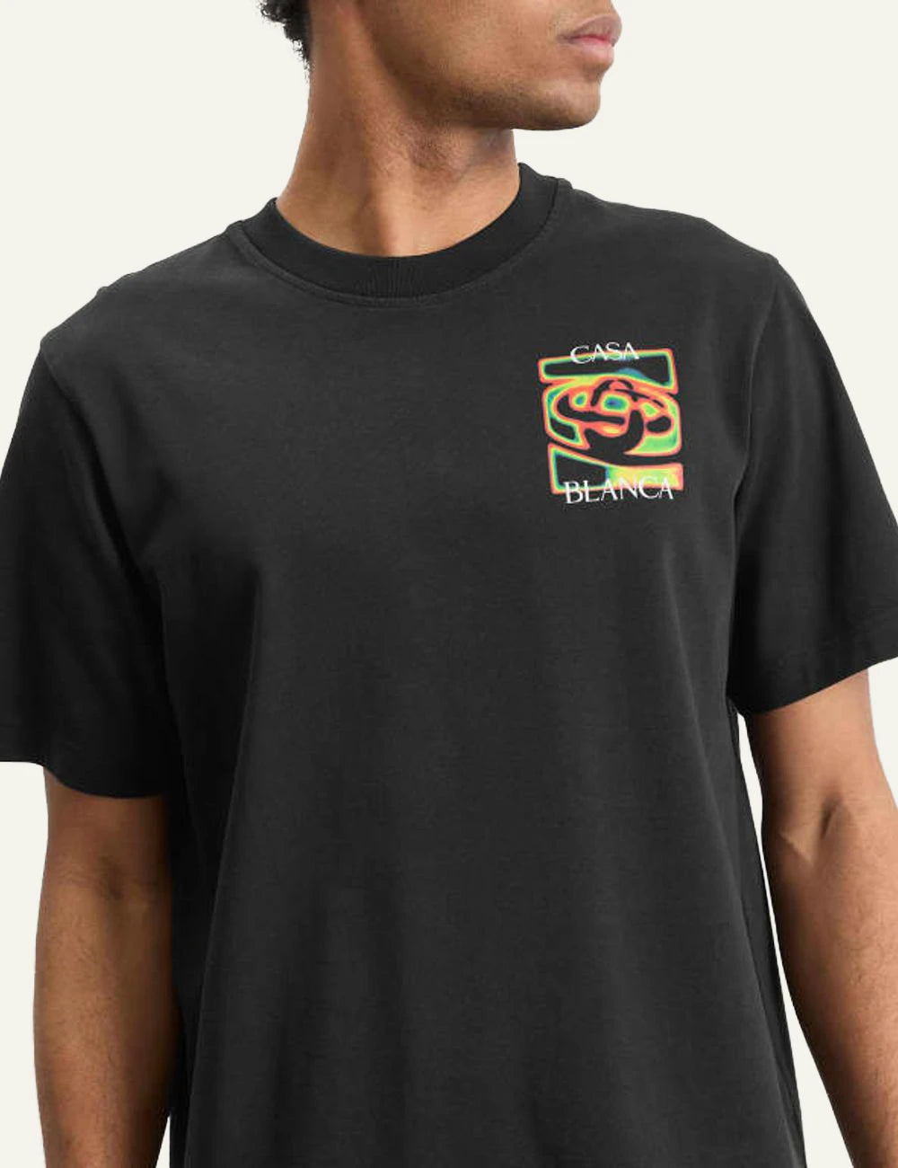 Casablanca Tennis Club Icon T-Shirt black graphic detail