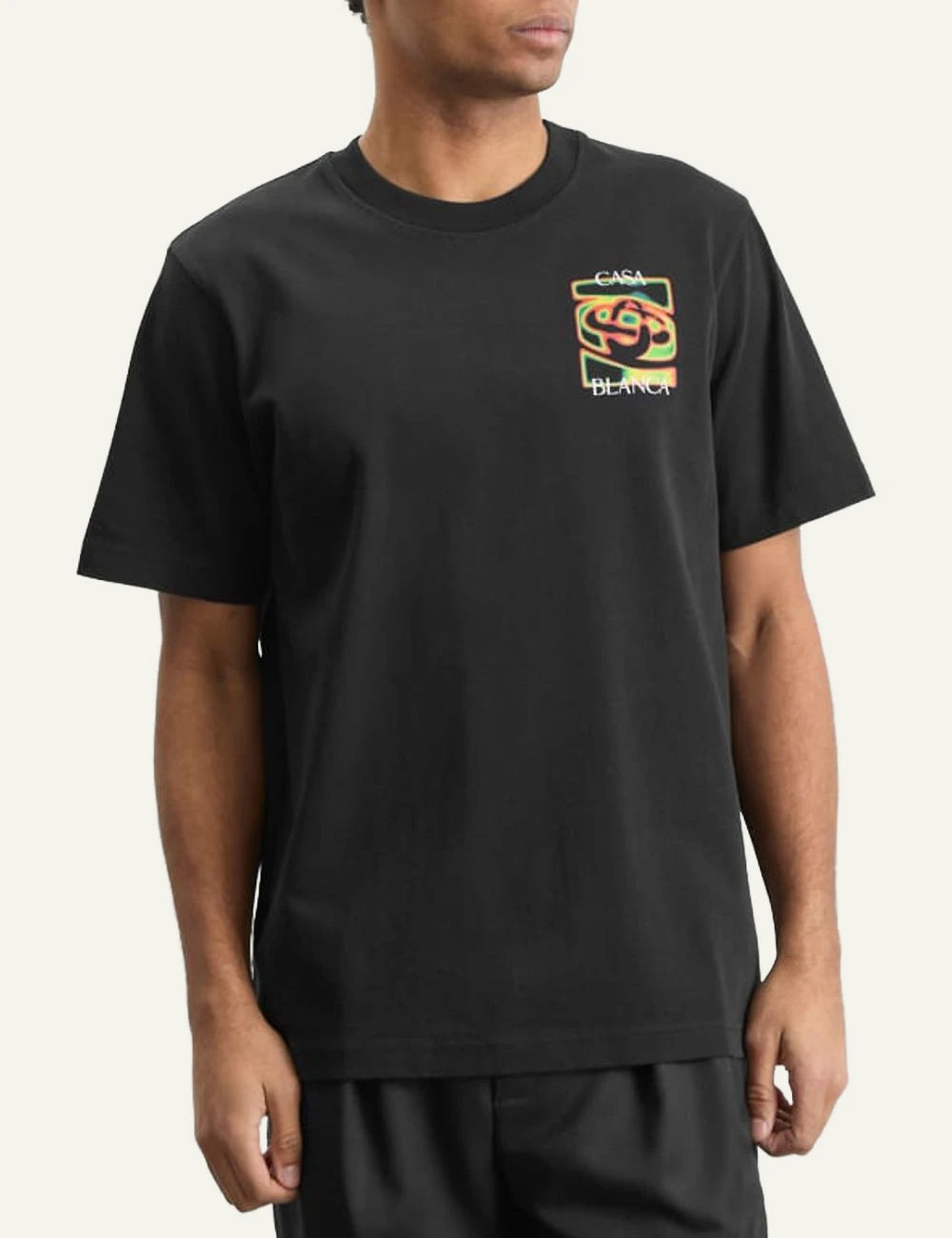 Casablanca Tennis Club Icon T-Shirt black angled side view