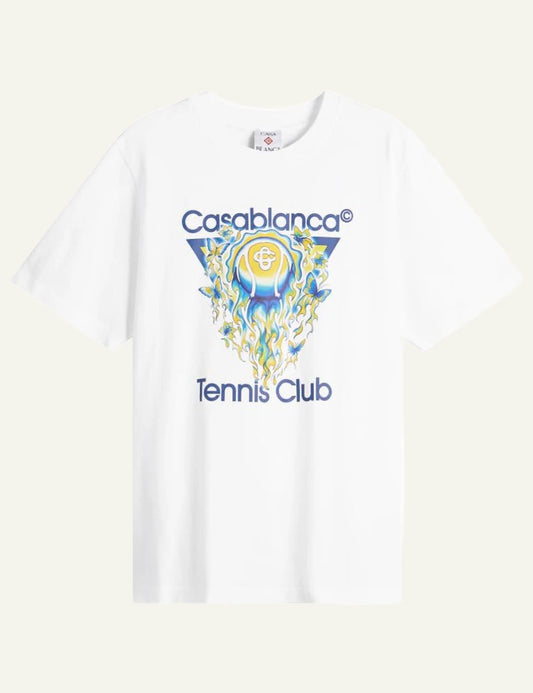 Casablanca Tennis Club Icon T-Shirt White front view