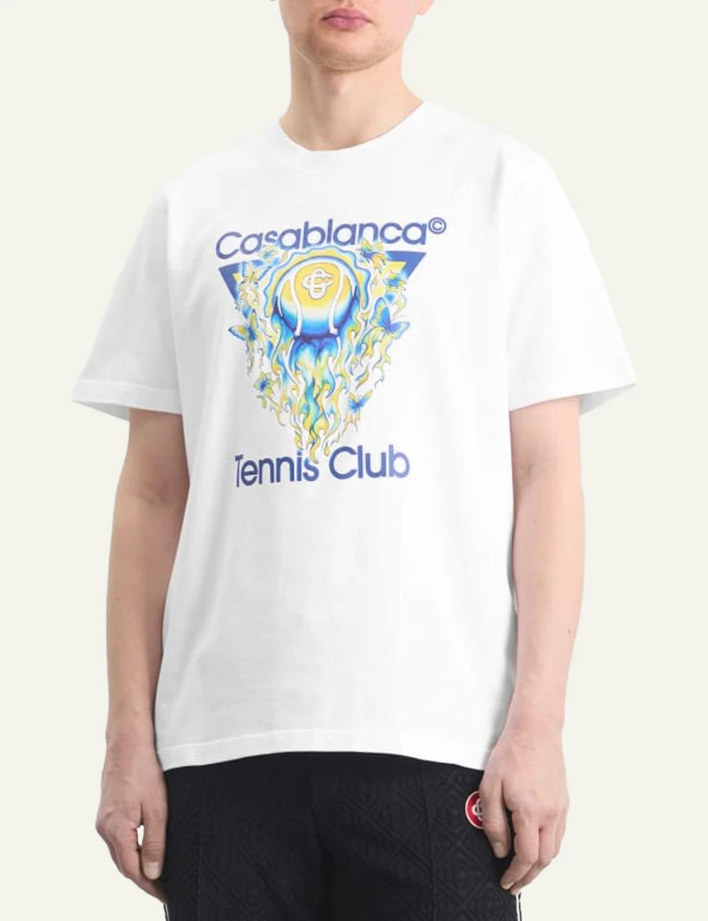 Casablanca Tennis Club Icon T-Shirt White graphic detail