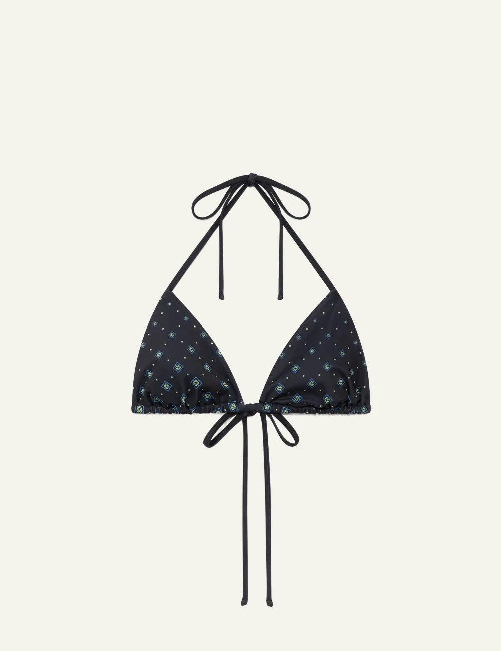 Casablanca Triangle Bikini Top black front view