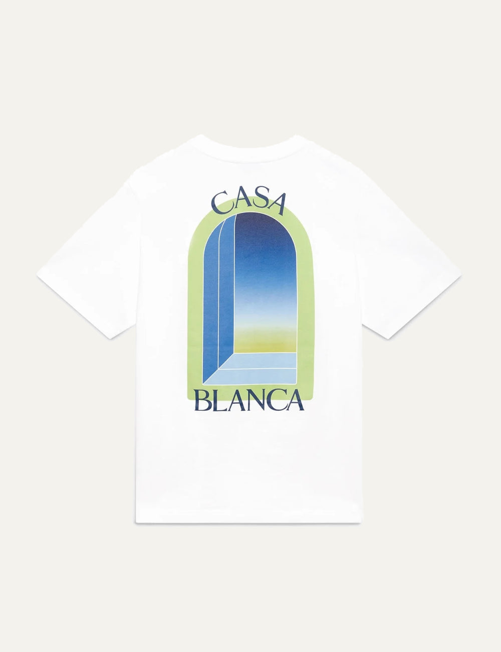 Casablanca T-Shirt White Back Flat View