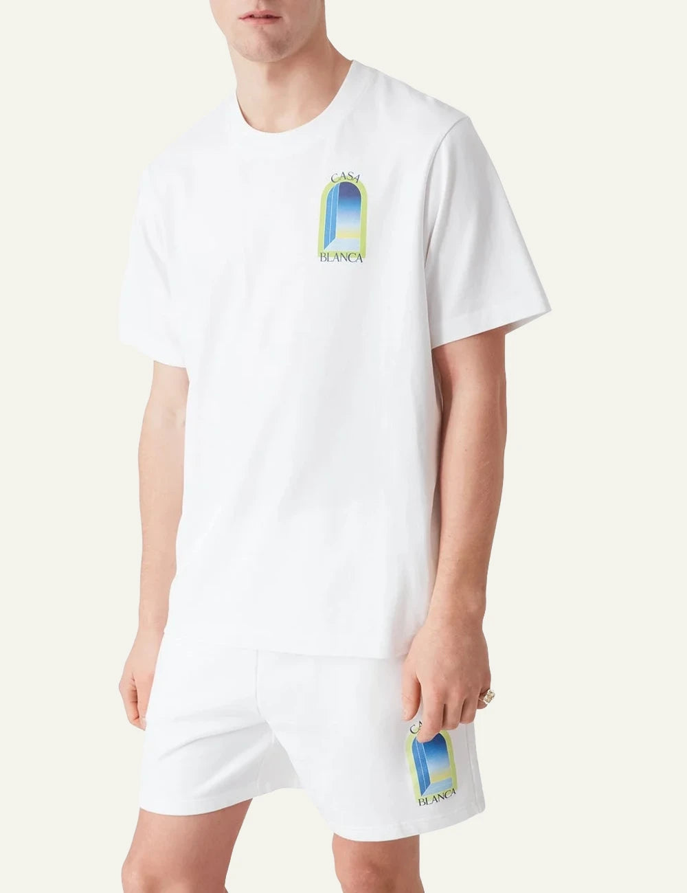 Casablanca T-Shirt White Front Model View