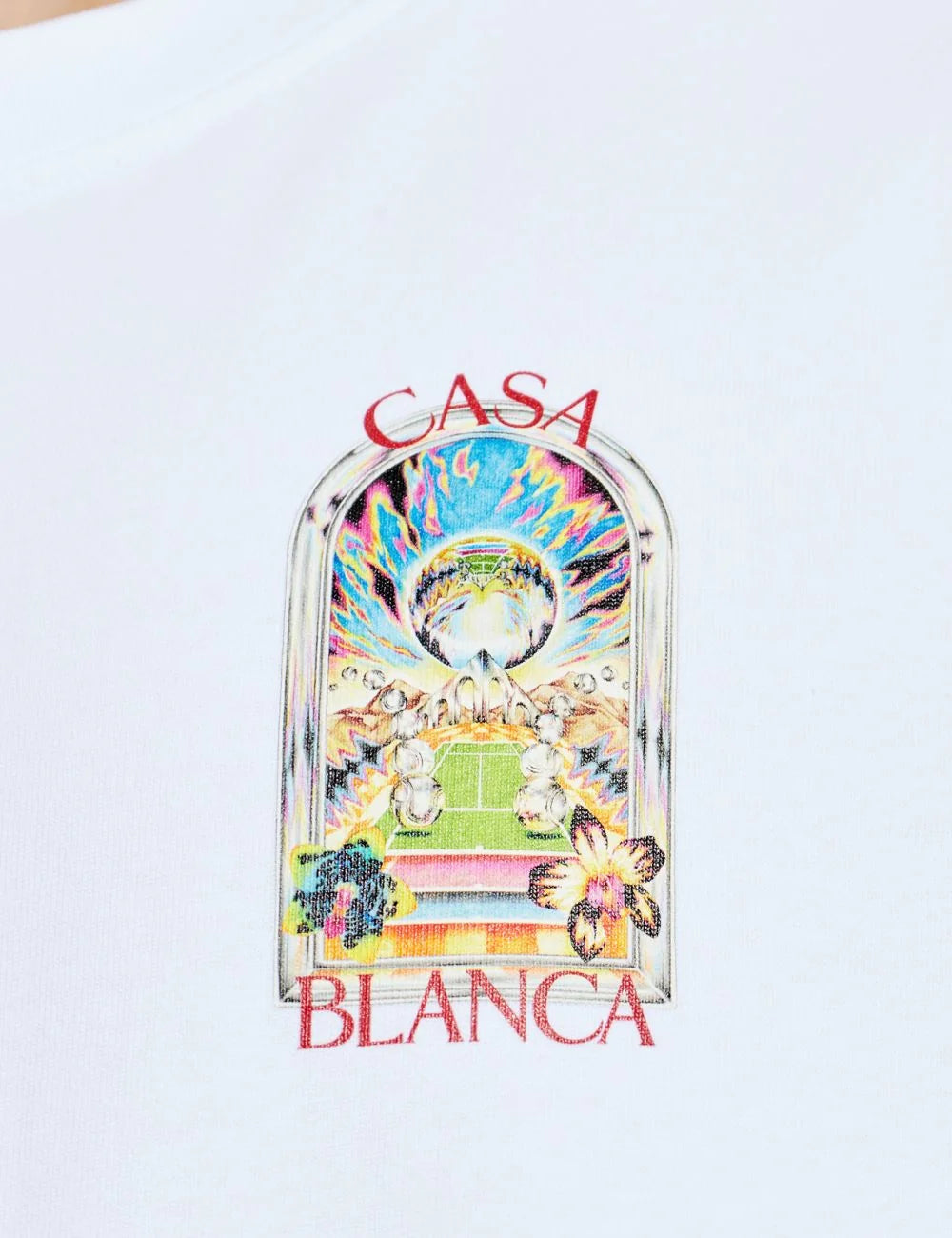 Casablanca T-Shirt White Small Chest Graphic Detail View