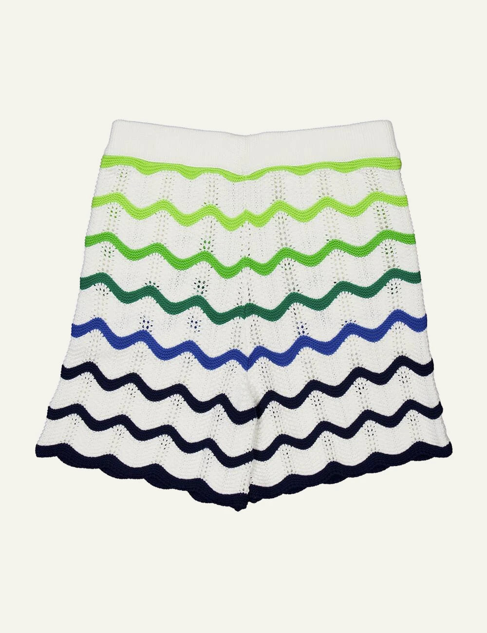 Casablanca Wave Knit Short white multicolor back view