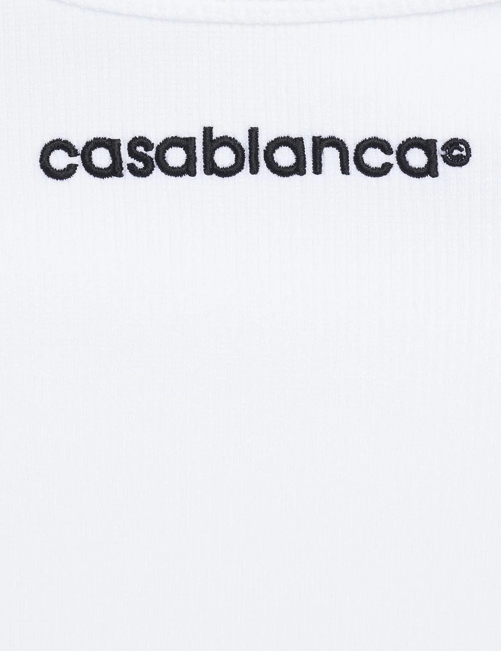 Casablanca White Logo Tank Top Styled Look Detail View