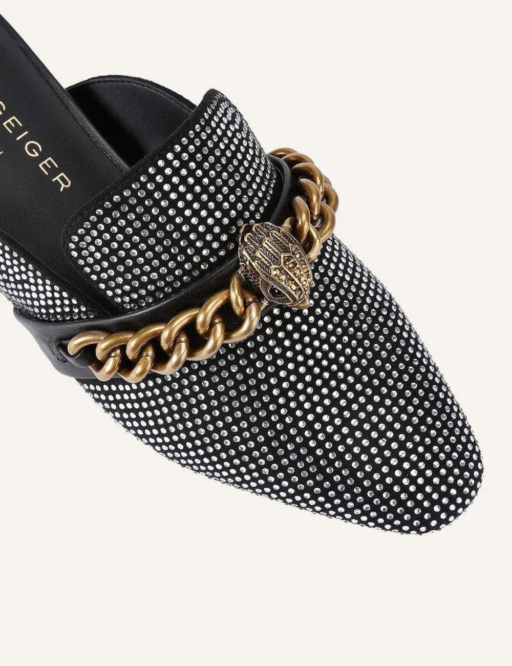 Kurt Geiger Chelsea mule detail close up