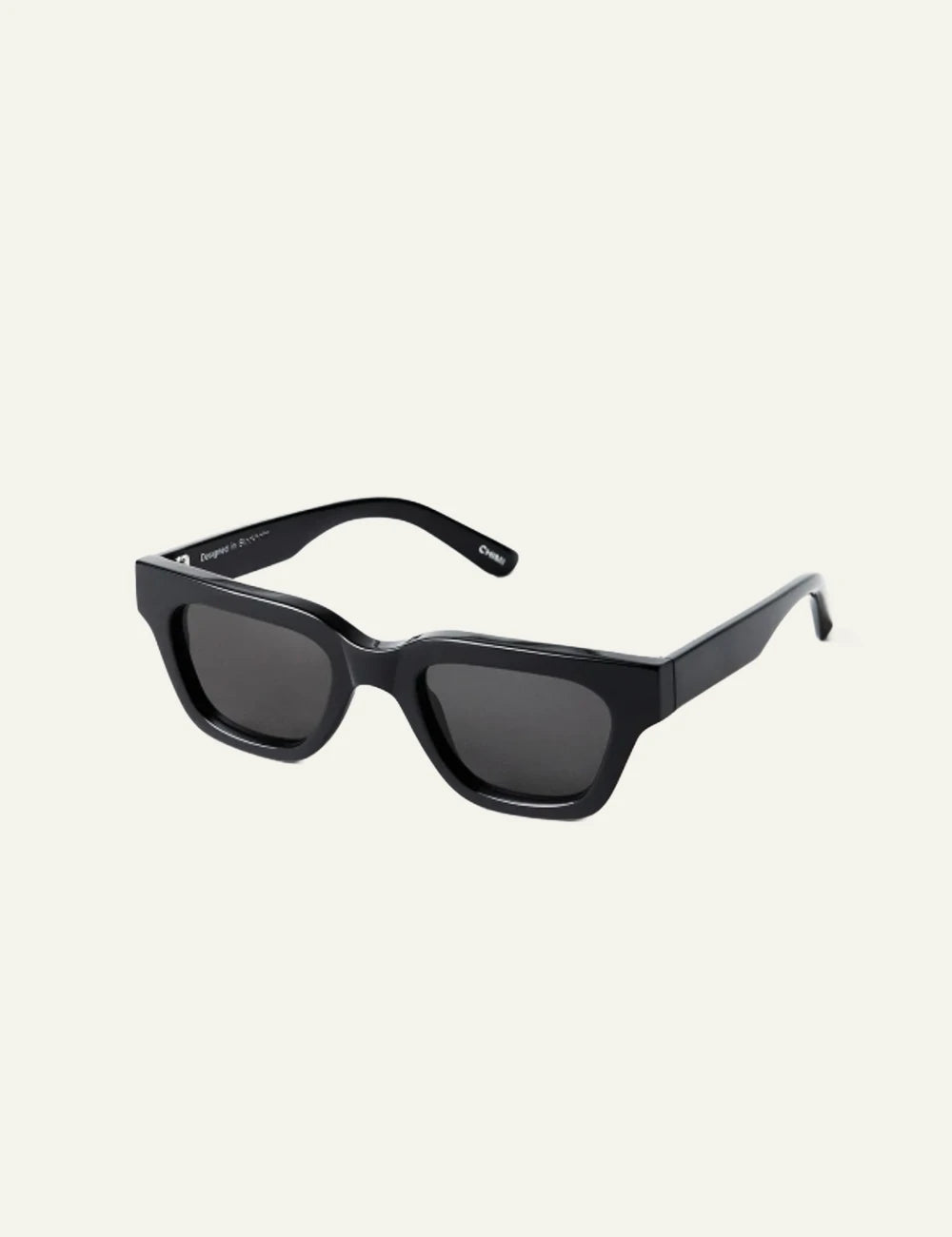 Chimi Square Sunglasses Black Green Gradient Lens side View