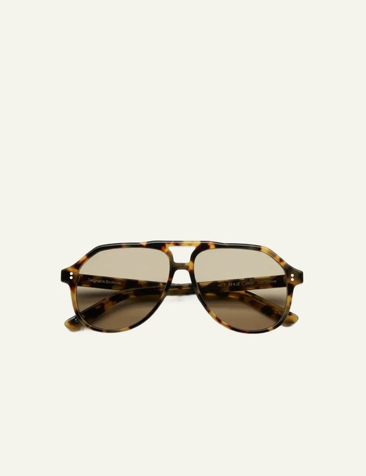 Chimi Aviator Sunglasses Lica Tortoise Green Lens Front View