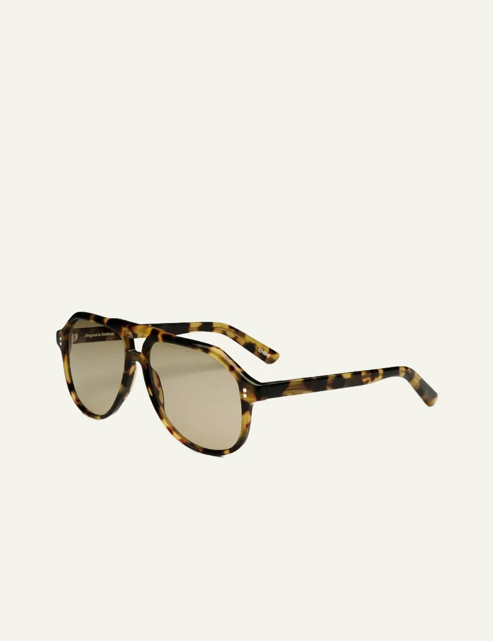 Chimi Aviator Sunglasses Lica Tortoise Green Lens side View