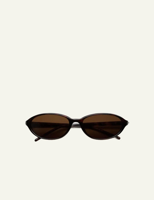 Chimi Rectangular Sunglasses Black Black Lens Front View