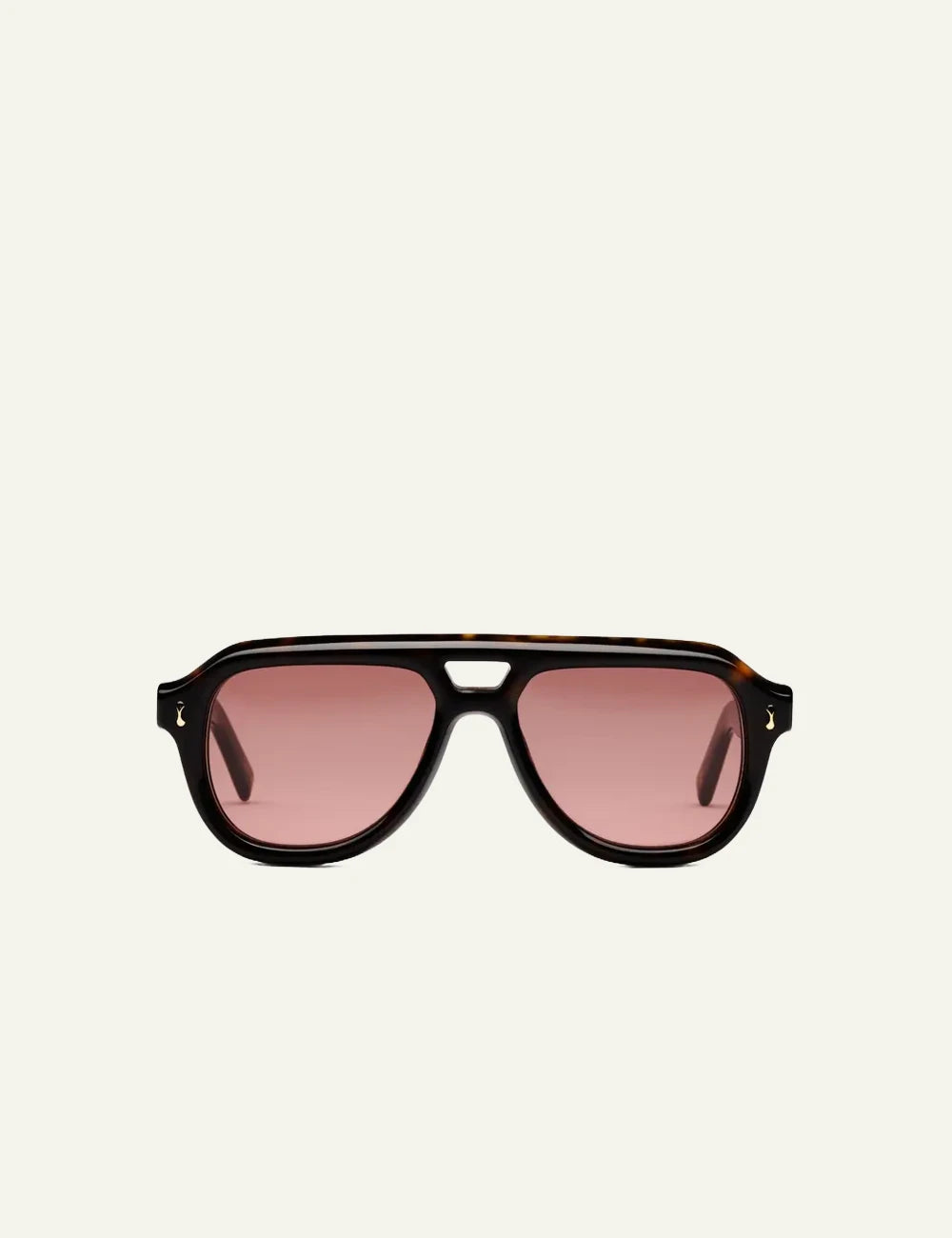 Chimi pilot sunglasses tortoise frame pink lenses front view