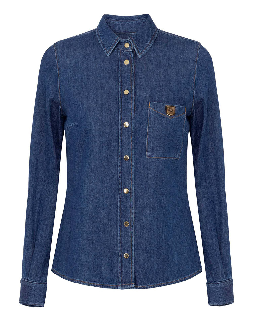 ELISABETTA FRANCHI ΠΟΥΚΑΜΙΣΟ DENIM SHIRT ELISABETTA FRANCHI