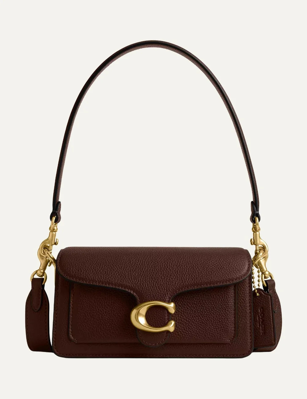 Coach women brown leather Tabby Shoulder Bag 20 with gold C hardware